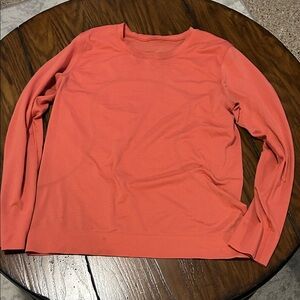 lululemon athletica Vibrant Orange Long Sleeve Top